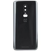 Задня кришка OnePlus 6 A6003 (чорна зі склом камери)
