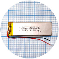 Акумулятор універсальний 452780Р 83 х 28 х 4 мм 1100 mAh 3.7V