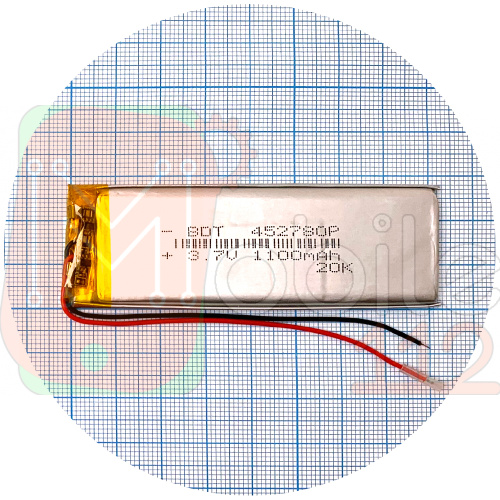 Акумулятор універсальний 452780Р 83 х 28 х 4 мм 1100 mAh 3.7V