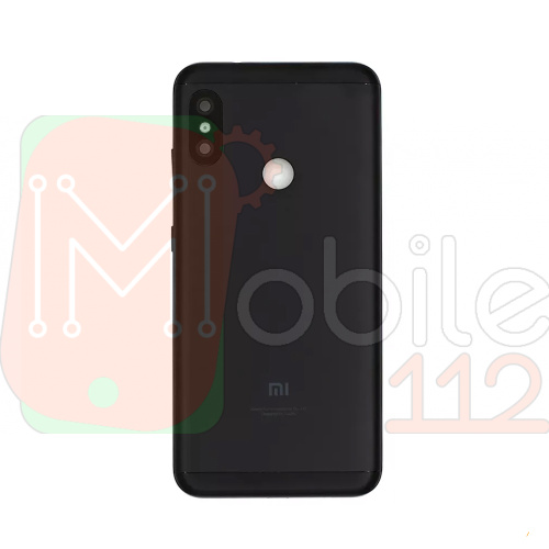 Задня кришка Xiaomi Mi A2 Lite, Redmi 6 Pro M1805D1SG (чорна зі склом камери)