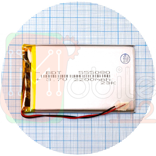 Акумулятор універсальний 555080 80 х 50 х 5 мм 2200 mAh 3.7V