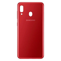 Задня кришка Samsung Galaxy A20 2019 A205F (червона оригінал Китай)