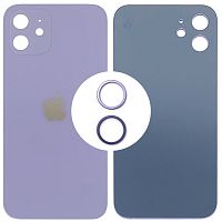 Задня кришка Apple iPhone 12 (фіолетова оригінал Китай з кільцями)