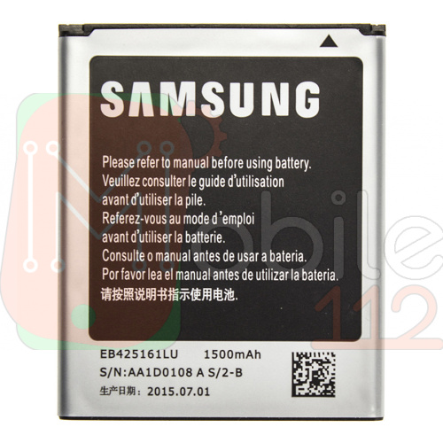 Аккумулятор Samsung EB-F1M7FLU совм EB425161LU B100AE кач. AAA Galaxy S3 mini i8160 i8190 i8200 S7560 S7562 S7572 S7582 S7898i 1500 mAh