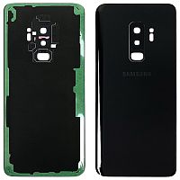 Задняя крышка Samsung Galaxy S9 Plus G965F (черная оригинал Китай со стеклом камеры)