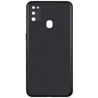 Задняя крышка Samsung Galaxy M21 M215F (черная оригинал Китай со стеклом камеры)