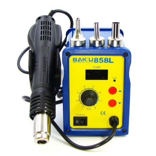 Паяльна станція Baku BK858L, фен з цифровим блоком регулювання (220V, 700W)