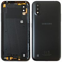 Задня кришка Samsung Galaxy A01 A015F (чорна оригінал Китай)