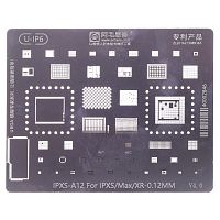 BGA - трафарет (для реболлінгу) Amaoe U-IP6 Apple iPhone XS, XS Max, XR (V4.0) товщина 0.12 мм