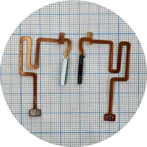 Шлейф Oppo A76 CPH2375 с кнопкой включения и сканером отпечатка пальца (AAA голубой)