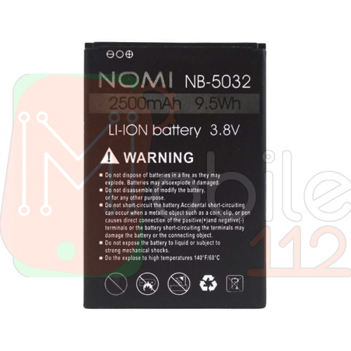 Акумулятор Nomi NB-5032 оригінал Китай i5032 Evo X2 2500 mAh