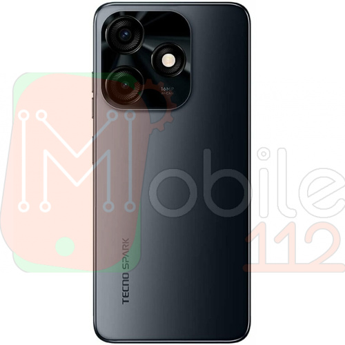 Задня кришка Tecno Spark 10C (чорна зі склом камери)