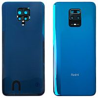 Задняя крышка Xiaomi Redmi Note 9S, Redmi Note 9 Pro Max совм. Redmi Note 9 Pro (синяя оригинал Китай со стеклом камеры)