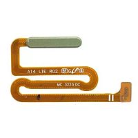 Шлейф Samsung Galaxy A14 A145F з кнопкою включення та сканером відбитка пальця (зелений оригінал Китай)