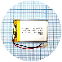 Акумулятор універсальний 383450Р 52 х 34 х 3,8 мм 700 mAh 3.7V