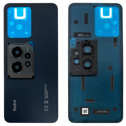 Задняя крышка Xiaomi Redmi Note 12 4G (серая оригинал Китай со стеклом камеры)