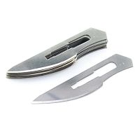 Леза скальпеля RJ №23 для плоских ручок, упаковка 10 шт.