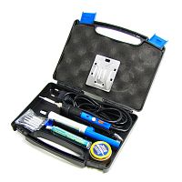 Паяльний набір в кейсі WEP 947-III (паяльник з вимикачем 60W, рег. t 200-450 гр C, жала 900M 6шт, інструменти та розхідники)