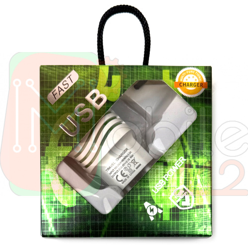 Зарядний пристрій USB 2 in1 Micro USB Power 2USB Port 4.1A (Реальні 2А) (білий) фото 2