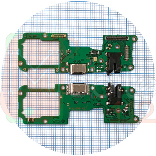 Шлейф Oppo A93 с разъемом зарядки и микрофоном - нижняя плата (AAA)