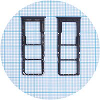 Тримач Sim картки та картки пам'яті Samsung Galaxy A12s A127, Galaxy A12 Nacho (чорний на 2 SIM + Micro SD)