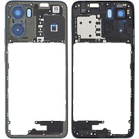 Рамка корпусу Motorola Moto G05 XT2523 (синя зі склом камери)