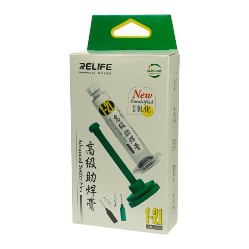Флюс-паста Relife F-21 10 мл в шприце с пластиковым толкателем, высокоактивная (без содержания галогенов) фото 3 Флюс-паста Relife F-21 10 мл в шприце с пластиковым толкателем, высокоактивная (без содержания галогенов) фото 3
