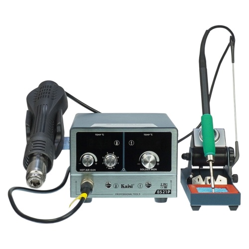 Паяльная станция прецизионная Kaisi 8521P-245, фен 100C - 450C, паяльник стандарта JBC 245 200C - 500C, 800W