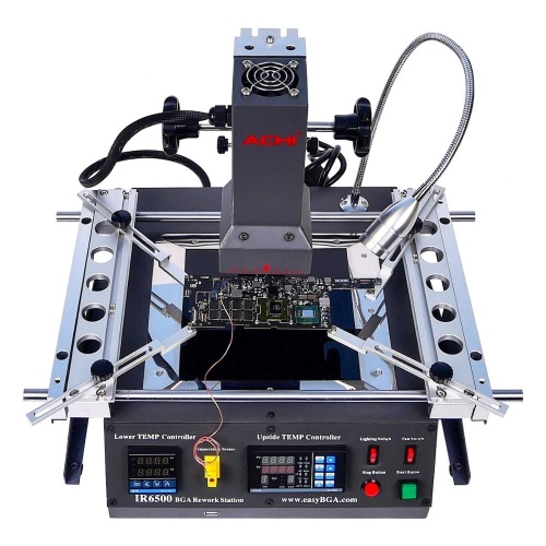 Інфрачервона паяльна станція ACHI IR6500 програмована ІЧ гармата з регульованим штативом, тримачем плат, нижнім підігрівом Інфрачервона паяльна станція ACHI IR6500 програмована ІЧ гармата з регульованим штативом, тримачем плат, нижнім підігрівом