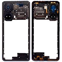 Рамка корпуса Tecno Camon 20, 20 Pro (синяя со стеклом камеры)