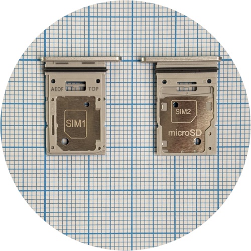 Тримач SIM карти Samsung Galaxy A54 A546 (сріблястий 2 SIM (1 SIM + Micro SD))