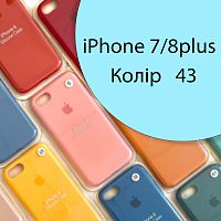 Чехол Silicone case для iPhone 7 Plus 8 Plus (голубой №43)