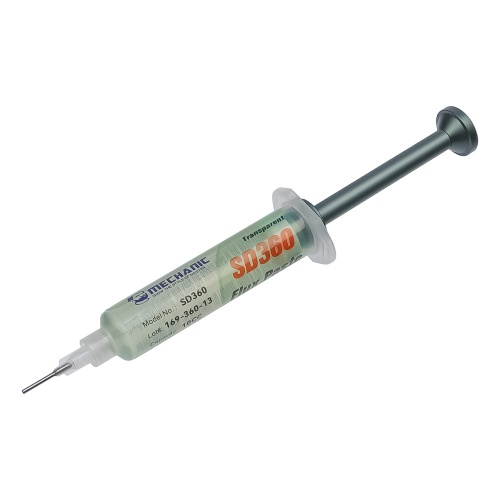 Флюс-паста Mechanic SD360 10мл у шприці з алюмінієвим штовхачем, безвідмивна, слабоактивна