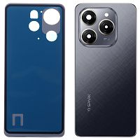 Задняя крышка Tecno Spark 20 Pro (черная оригинал Китай со стеклом камеры)