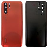 Задня кришка Huawei P30 Pro VOG-L29 (червона оригінал Китай зі склом камери)