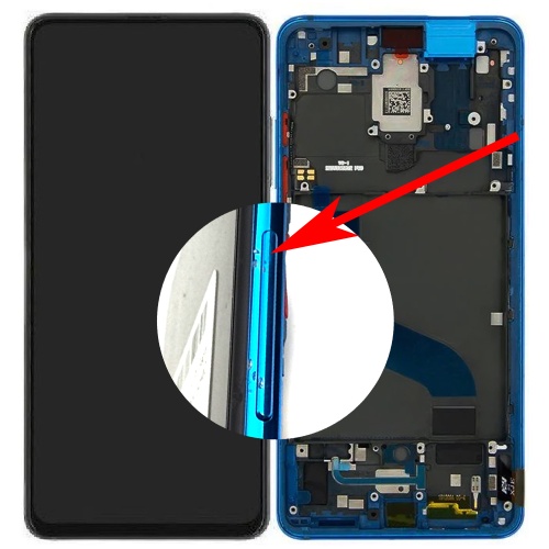 Дисплей Xiaomi Mi 9T Mi 9T Pro, Redmi K20 K20 Pro + тачскрин (OLED с синей рамкой - уценка 2)