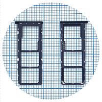 Тримач SIM карти Samsung Galaxy A20s A207F, A30s A307, A50s A507F, A70s A707F (синій на 2 SIM + Micro SD)