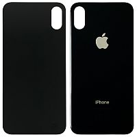 Задня кришка Apple iPhone X (чорна AAA з великим отвором)