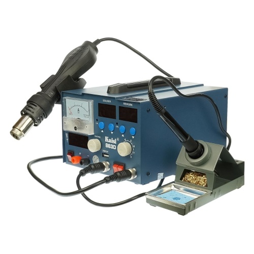 Паяльная станция Kaisi 863D, фен, паяльник, блок питания 15V 3A, USB A 5V 2A фото 2