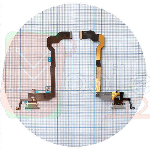 Шлейф Apple iPhone X з роз'ємом зарядки та мікрофоном (білий)