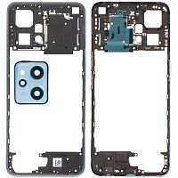 Рамка корпусу Realme 9 Pro+ Plus (блакитна зі склом камери)