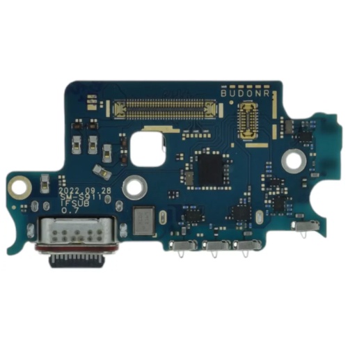 Шлейф Samsung Galaxy S23 S911B з роз'ємами зарядки та Sim-карти з мікрофоном - нижня плата (AAA)