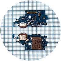 Шлейф Samsung Galaxy S21 5G G991B с разъемами зарядки и Sim-карты с микрофоном (AAA)