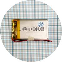 Аккумулятор универсальный 403048 47 х 30 х 4 мм, 600 mAh 3.7 V