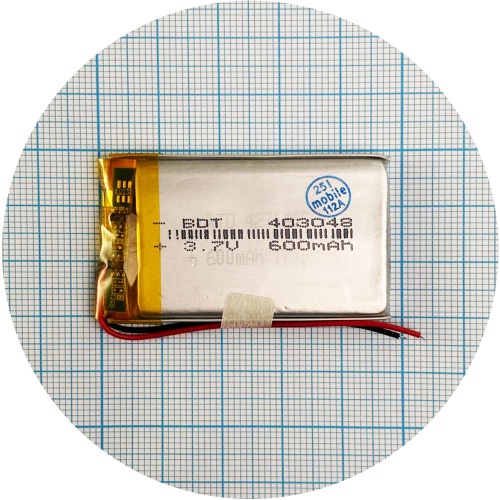 Акумулятор універсальний 403048 47 х 30 х 4 мм, 700 mAh 3.7 V